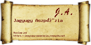 Jagyugy Aszpázia névjegykártya